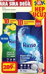 RİNSO TOZ DETERJAN 10 KG fiyat ve kampanya bilgisi